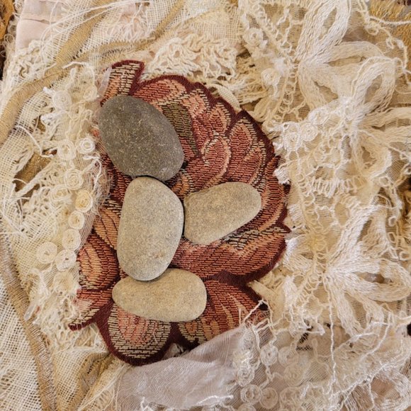 Art Journal Pray Yoga Vintage Lace Tapestry Nature Drawing Book Handmade OOAK - Picture 7 of 11